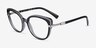 Vogue Eyewear VO5383B Black Gray PlasticEyeglass Frames from EyeBuyDirect, Angle View