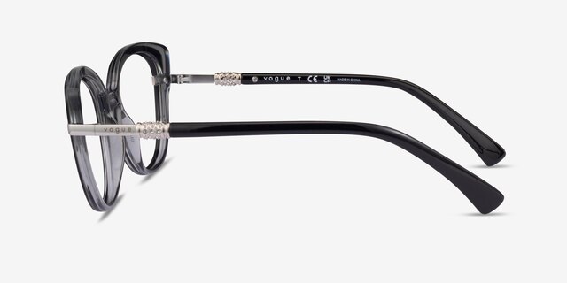 Vogue Eyewear VO5383B Black Gray PlasticEyeglass Frames from EyeBuyDirect, Side View