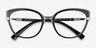 Vogue Eyewear VO5383B Black Gray PlasticEyeglass Frames from EyeBuyDirect, Closed View