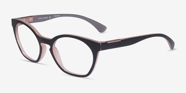 Oakley Tone Down Polished Dusty Rose PlasticEyeglass Frames from EyeBuyDirect, Angle View