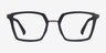 Oakley Sideswept Rx Satin Black PlasticEyeglass Frames from EyeBuyDirect, Front View