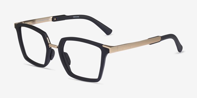 Oakley Sideswept Rx Satin Black PlasticEyeglass Frames from EyeBuyDirect, Angle View