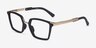 Oakley Sideswept Rx Satin Black PlasticEyeglass Frames from EyeBuyDirect, Angle View