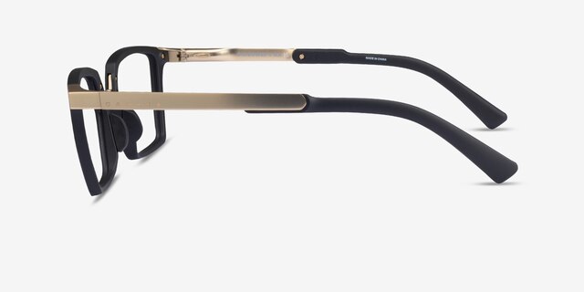 Oakley Sideswept Rx Satin Black PlasticEyeglass Frames from EyeBuyDirect, Side View