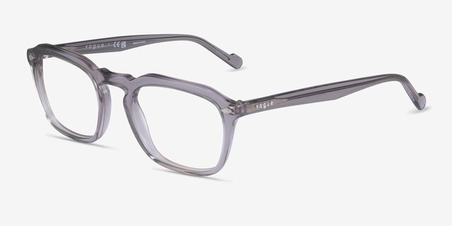 Vogue Eyewear VO5348 Transparent Gray AcetateEyeglass Frames from EyeBuyDirect, Angle View