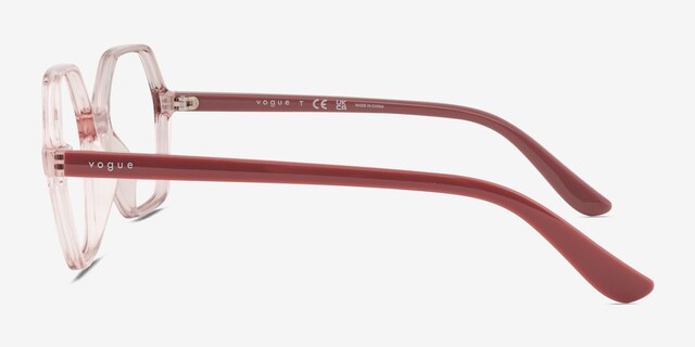 Vogue Eyewear VO5363 Transparent Pink PlasticEyeglass Frames from EyeBuyDirect, Side View