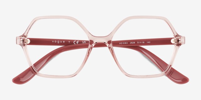 Vogue Eyewear VO5363 Transparent Pink PlasticEyeglass Frames from EyeBuyDirect, Closed View