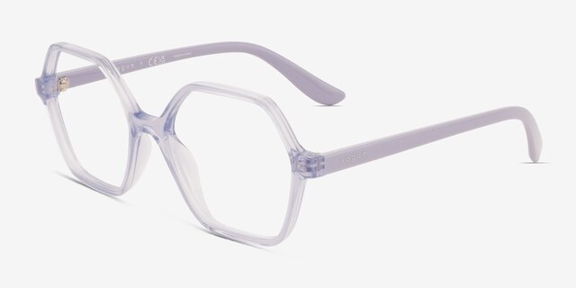 Vogue Eyewear VO5363 Transparent Blue PlasticEyeglass Frames from EyeBuyDirect, Angle View