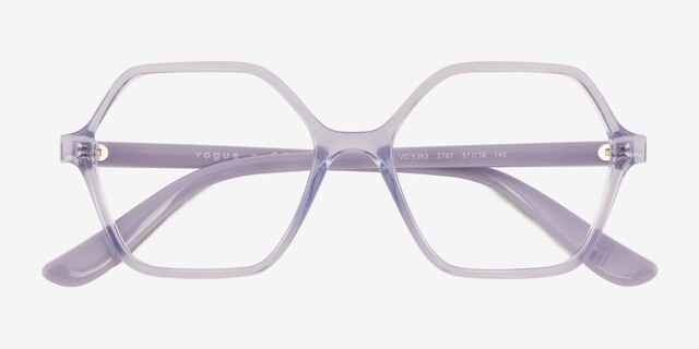Vogue Eyewear VO5363 Transparent Blue PlasticEyeglass Frames from EyeBuyDirect, Closed View