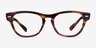 Ray-Ban RB2201V Laramie Shiny Striped Tortoise AcetateEyeglass Frames from EyeBuyDirect, Front View