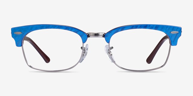 Ray-Ban RB3916V Wrinkled Blue On Brown AcetateEyeglass Frames from EyeBuyDirect, Front View
