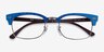 Ray-Ban RB3916V Wrinkled Blue On Brown AcetateEyeglass Frames from EyeBuyDirect, Closed View