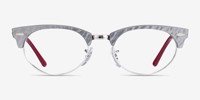 Ray-Ban RB3946V Wrinkled Gray On Bordeaux AcetateEyeglass Frames from EyeBuyDirect, Front View