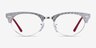 Ray-Ban RB3946V Wrinkled Gray On Bordeaux AcetateEyeglass Frames from EyeBuyDirect, Front View