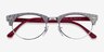 Ray-Ban RB3946V Wrinkled Gray On Bordeaux AcetateEyeglass Frames from EyeBuyDirect, Closed View