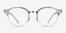 Ray-Ban RB4246V Clubround White Transparent AcetateEyeglass Frames from EyeBuyDirect, Front View