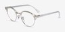 Ray-Ban RB4246V Clubround White Transparent AcetateEyeglass Frames from EyeBuyDirect, Angle View