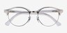 Ray-Ban RB4246V Clubround White Transparent AcetateEyeglass Frames from EyeBuyDirect, Closed View