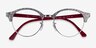 Ray-Ban RB4246V Clubround Wrinkled Gray On Bordeaux AcetateEyeglass Frames from EyeBuyDirect, Closed View