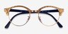 Ray-Ban RB4246V Clubround Wrinkled Beige On Blue AcetateEyeglass Frames from EyeBuyDirect, Closed View