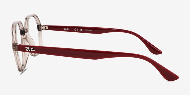 Ray-Ban RB4361V Transparent Gray PlasticEyeglass Frames from EyeBuyDirect, Side View