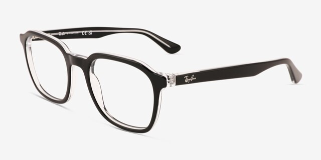 Ray-Ban RB5390 Black AcetateEyeglass Frames from EyeBuyDirect, Angle View
