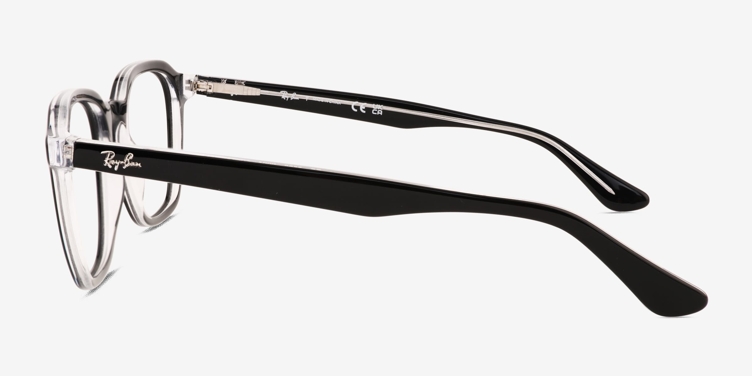 Ray-Ban ブラックフレーム メガネ Ray-Ban RB5390 - Square Black Frame Eyeglasses | Eyebuydirect