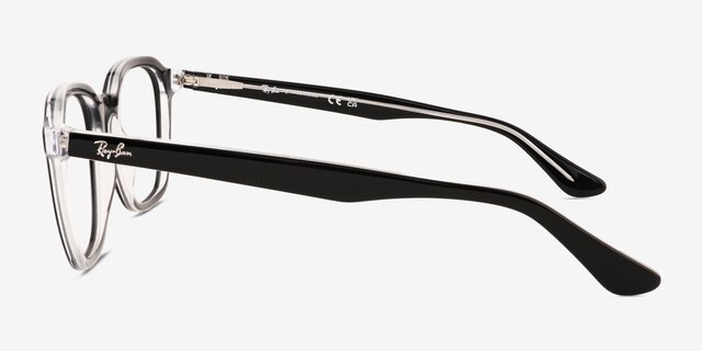 Ray-Ban RB5390 Black AcetateEyeglass Frames from EyeBuyDirect, Side View