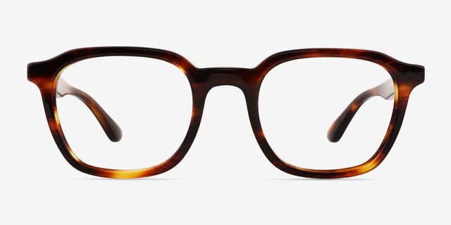 Ray-Ban RB5390 Striped Tortoise AcetateEyeglass Frames from EyeBuyDirect, Front View