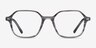 Ray-Ban RB5394 John Striped Gray AcetateEyeglass Frames from EyeBuyDirect, Front View