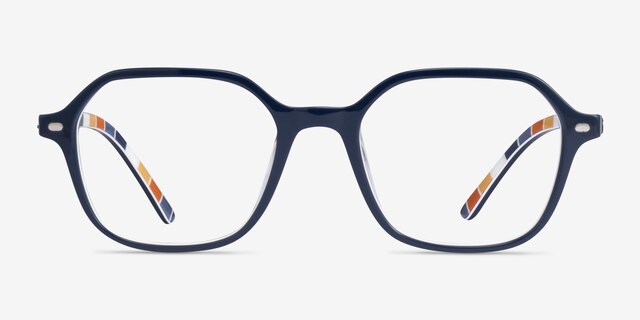 Ray-Ban RB5394 John Blue On Stripes Orange AcetateEyeglass Frames from EyeBuyDirect, Front View