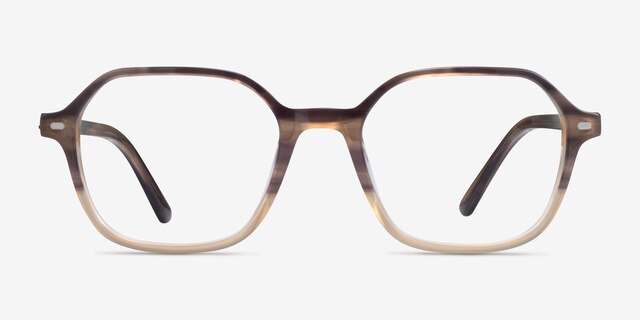 Ray-Ban RB5394 John Gradient Brown Tortoise AcetateEyeglass Frames from EyeBuyDirect, Front View