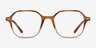 Ray-Ban RB5394 John Gradient Light Brown Tortoise AcetateEyeglass Frames from EyeBuyDirect, Front View