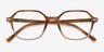 Ray-Ban RB5394 John Gradient Light Brown Tortoise AcetateEyeglass Frames from EyeBuyDirect, Closed View