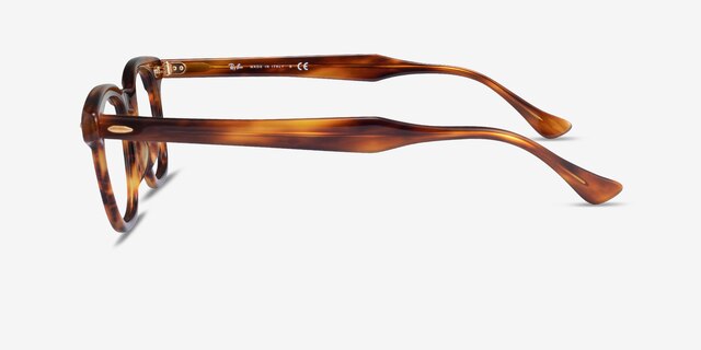 Ray-Ban RB5398 Hawkeye Striped Tortoise AcétateMontures de lunettes de vue d'EyeBuyDirect, Vue de Côté