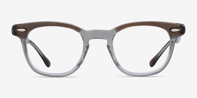 Ray-Ban RB5398 Hawkeye Brown On Trasparent Gray AcetateEyeglass Frames from EyeBuyDirect, Front View