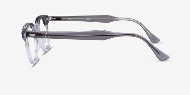 Ray-Ban RB5398 Hawkeye Top Gray On Trasparent AcetateEyeglass Frames from EyeBuyDirect, Side View