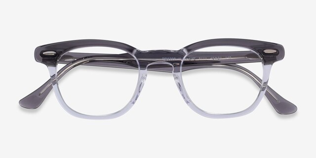 Ray-Ban RB5398 Hawkeye Top Gray On Trasparent AcetateEyeglass Frames from EyeBuyDirect, Closed View