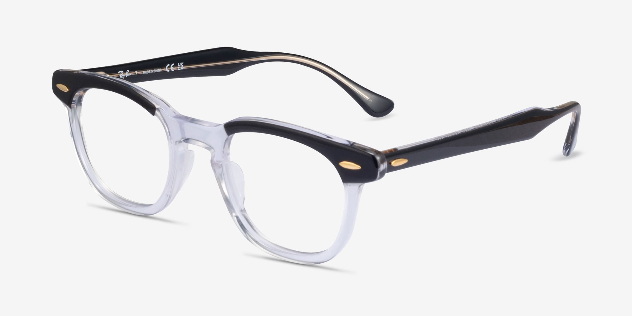 Ray-Ban RB5398 Hawkeye - Square Striped Tortoise Frame Eyeglasses