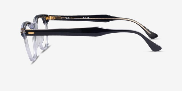 Ray-Ban RB5398 Hawkeye Top Black On Transparent AcetateEyeglass Frames from EyeBuyDirect, Side View