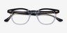 Ray-Ban RB5398 Hawkeye Top Black On Transparent AcetateEyeglass Frames from EyeBuyDirect, Closed View