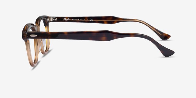 Ray-Ban RB5398 Hawkeye Tortoise Transparent Brown AcetateEyeglass Frames from EyeBuyDirect, Side View