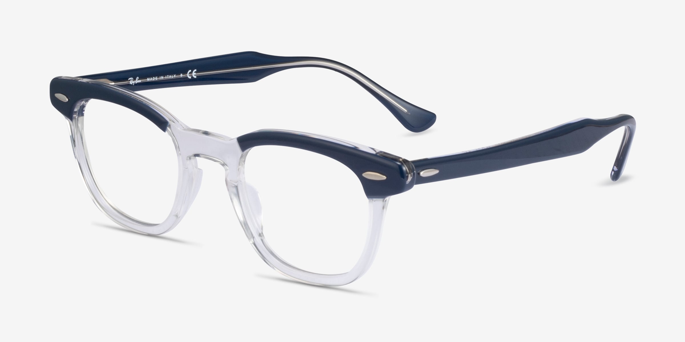 Ray-Ban RB5398 Hawkeye - Square Transparent Blue Frame Eyeglasses