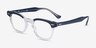 Ray-Ban RB5398 Hawkeye Blue On Trasparent AcetateEyeglass Frames from EyeBuyDirect, Angle View