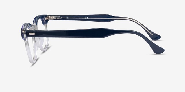 Ray-Ban RB5398 Hawkeye Blue On Trasparent AcetateEyeglass Frames from EyeBuyDirect, Side View
