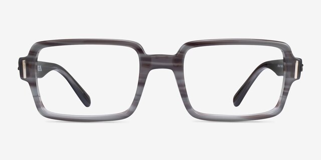 Ray-Ban RB5473 Benji Striped Gray AcetateEyeglass Frames from EyeBuyDirect, Front View
