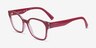 Vogue Eyewear VO5407 Bordeaux Flowers Red PlasticEyeglass Frames from EyeBuyDirect, Angle View