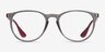 Ray-Ban RB7046 Transparent Gray PlasticEyeglass Frames from EyeBuyDirect, Front View