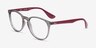 Ray-Ban RB7046 Transparent Gray PlasticEyeglass Frames from EyeBuyDirect, Angle View