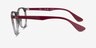 Ray-Ban RB7046 Transparent Gray PlasticEyeglass Frames from EyeBuyDirect, Side View